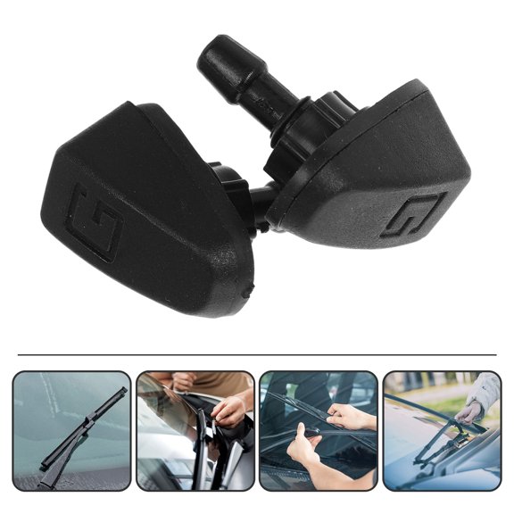 Milisten 2Pcs Easy Install Windshield Wiper Spray Nozzle Replacement for Car Front and Rear Windshields