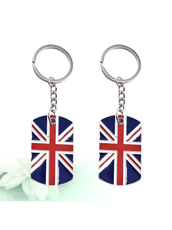 2-Pack Flag Keychain Set, Colorful Pendant Accessories for Bags, Backpacks, and Keys