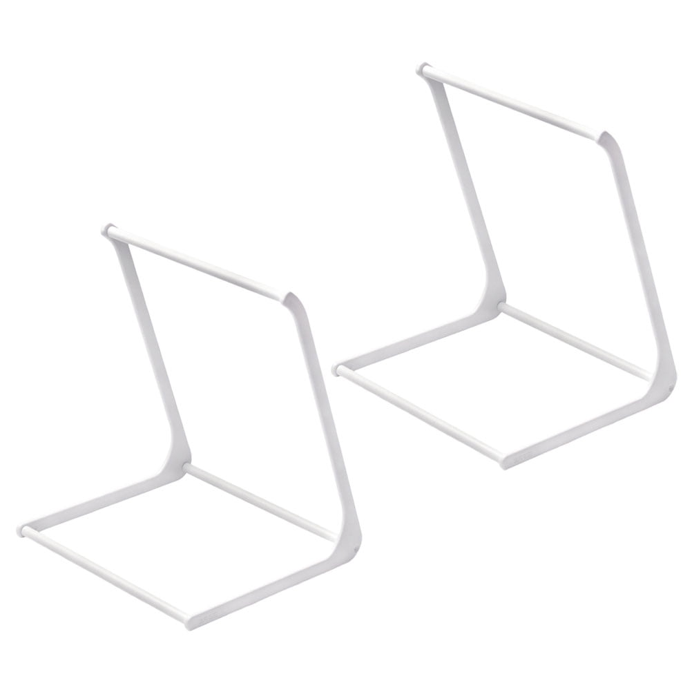 Milisten 2Pcs Household Clothes Hanger Organizer Rack with Stable White ...
