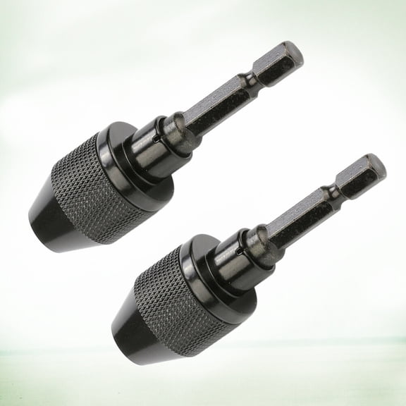 Milisten 2Pcs Keyless Drill Chuck with Ratchet Lock Black Aluminum Alloy for Use with Drill Bits