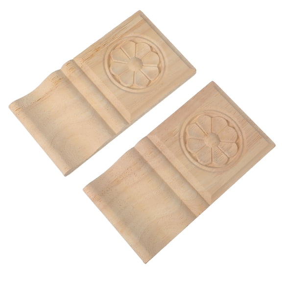 Milisten 2-Piece Khaki Carved Wood Corbel Brackets, Decorative Roman Column Style Shelf Supports for Elegant Home Decor