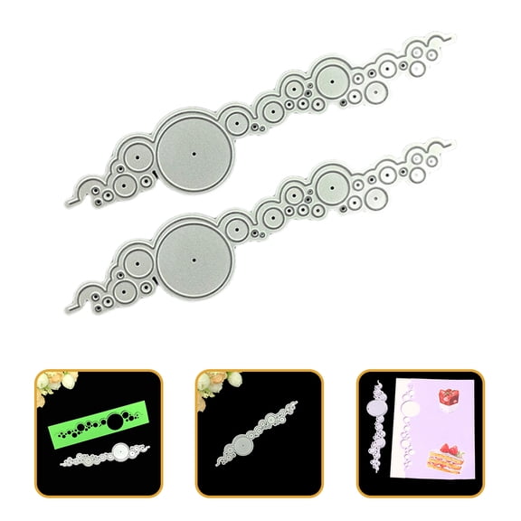 Milisten 2Pcs Metal Cutting Dies for DIY Crafting Made of Durable Carbon Steel Plated Silver Color