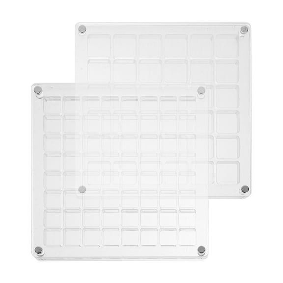 Milisten Set of 2 Transparent Acrylic Seashell Display Boxes with Multiple Grid Compartments for Home Organization