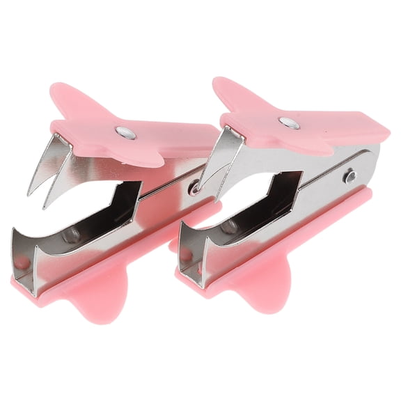 Milisten 2Pcs Sturdy Pink Staple Remover Tool for Home and Office with Convenient Storage
