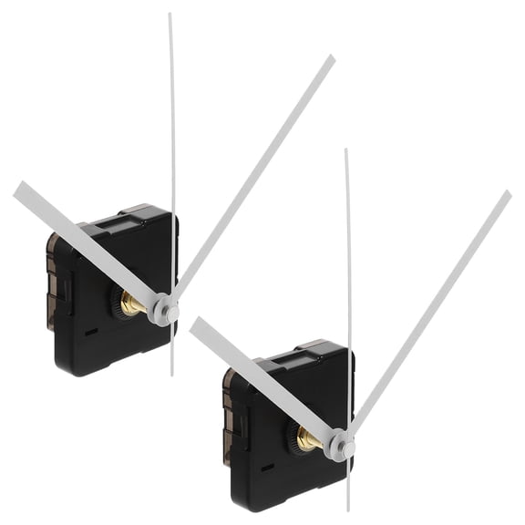 Milisten 2Pcs White Plastic Clock Hands Kit with High Precision Clock Movement Mechanism