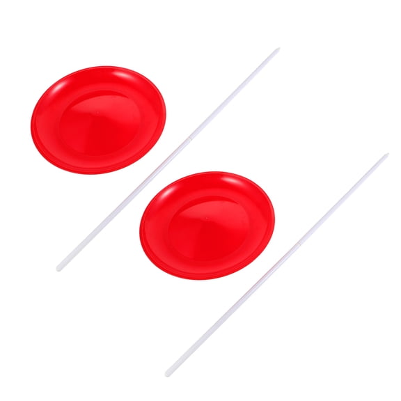 Milisten Juggling Plate Kit Red Plastic Lightweight Design for Stage Performance
