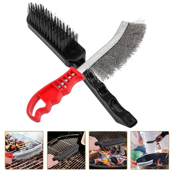 Milisten 2Pcs Rust Remover Tool for Bbq and Daily Use 10.6x1.5in