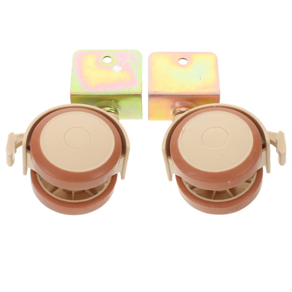 Milisten Silent Furniture U Mount Casters Beige Durable Easy Installation 2Pcs