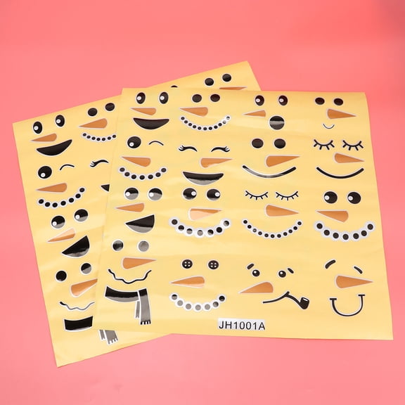 Milisten 2Pcs Khaki Snowman Wall Sticker PVC Removable Christmas Wall Sticker for Interior Decoration