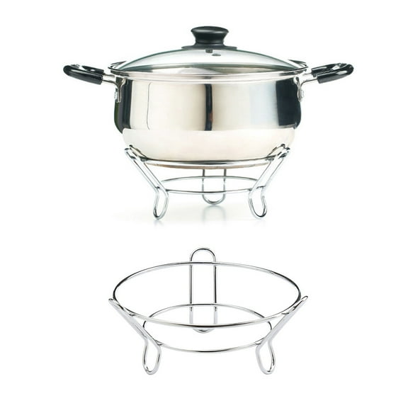 Milisten Set of 2 Stainless Steel Pan Stands for Kitchen Countertop and Dining Table Use