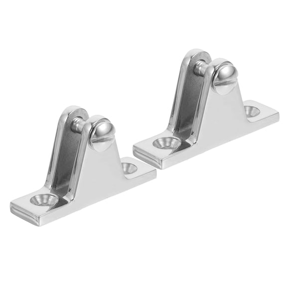 Milisten Marine Boat Hinges 316 Stainless Steel Plated Silver Multi-Purpose Bimini Top Fittings 2Pcs