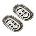 thumbnail image 1 of Milisten 2-Pack Stainless Steel Soap Holders, Double Layer Drainage Design for Bathroom and Kitchen Use, 1 of 6