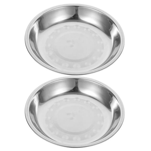 Milisten 2Pcs Stainless Steel Weighing Pan Compatible with Mechanical Dial and Electronic Scales Plated Silver