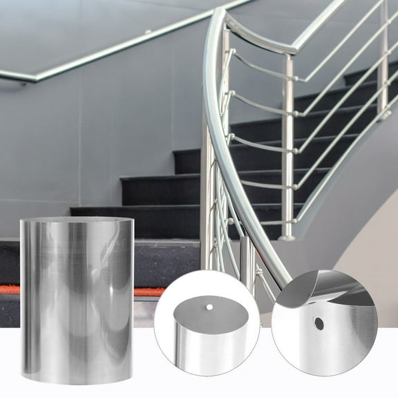 Milisten Railing Connectors Silver 2Pcs 2.8x2in Stainless Steel Tube Connector