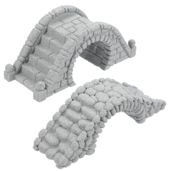 Milisten 2Pcs Underwater Bridge Adorn Aquarium Decor Stone Bridge Model for Fish Tank Display