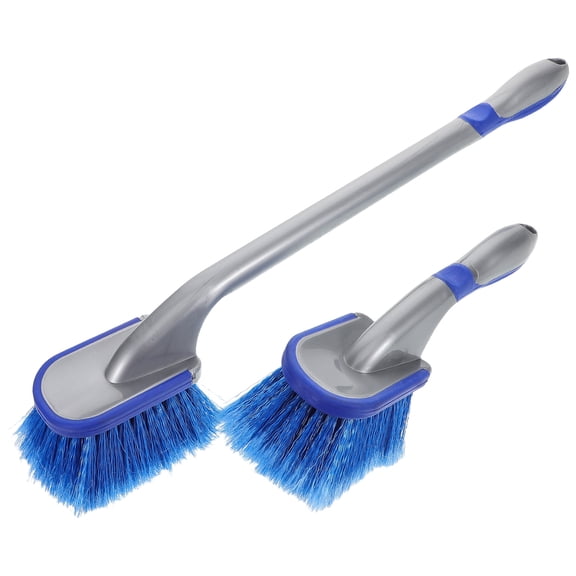 Milisten 2Pcs Universal Fit Tire and Wheel Brush with Soft Bristles and Ergonomic Handle for Cars