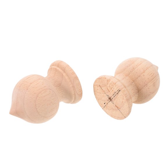 Milisten 2Pcs Vintage Style Wooden Railing Finials Decorative Handrail and Fence Post Caps