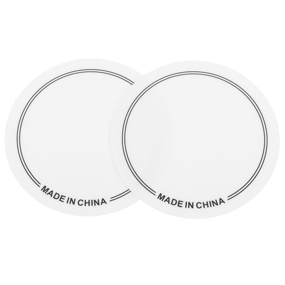 Milisten 2Pcs Kick Drumhead Protector Pads White Reinforced Backing Easy Install for Drumming