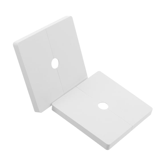 Milisten 2Pcs White Plastic Wall Plate Cover Square Escutcheon Plate Trim for Home Electrical Upgrade