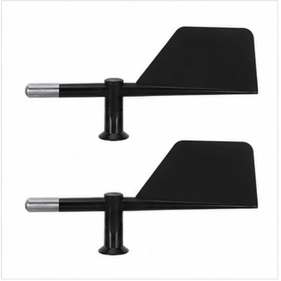 Milisten Wind Direction Indicator ABS Tail Fin, Black, Weather-Resistant, Easy Install 2Pcs