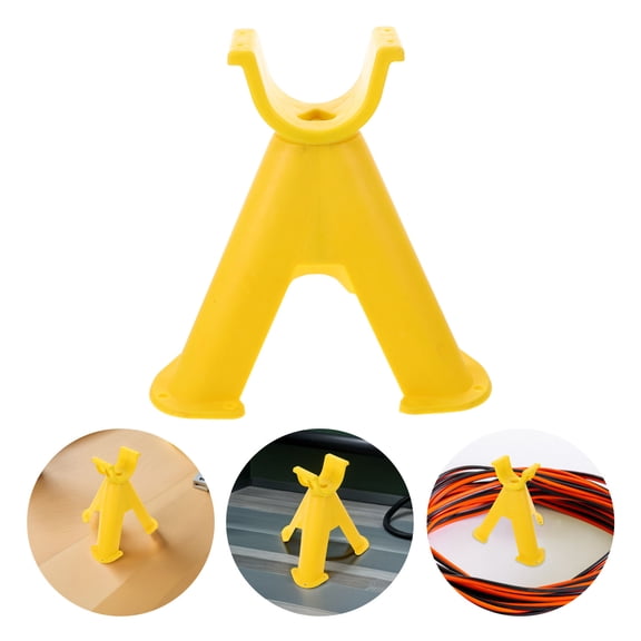 Milisten 2Pcs PVC Cable Organizer Tripod Yellow Plastic Wire Support Stand for Outdoor Cable Handling