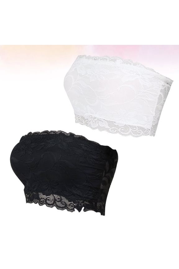 2-Pack Strapless Tube Comfortable Breathable Ergonomic Design Women's Fashion