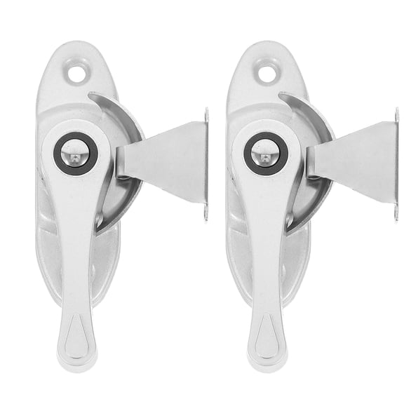 Milisten Stainless Steel Door Buckles 2 Sets Crescent Lock with Hook for Enhanced Security