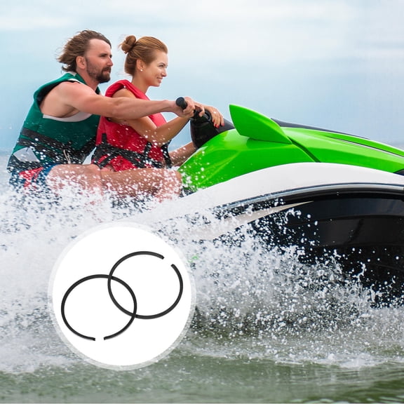 Milisten Boat Motor Piston Ring Black ABS 2Pcs Smooth Engine Operation