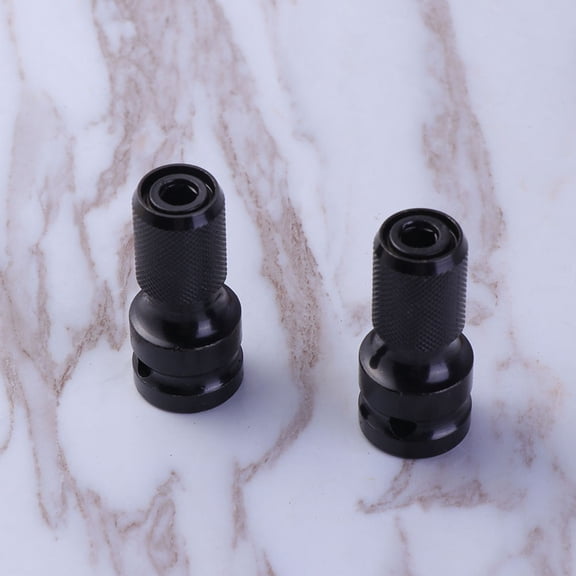 Milisten 2Pcs Black Drill Chuck Converter for Wrench with Quick Release Feature