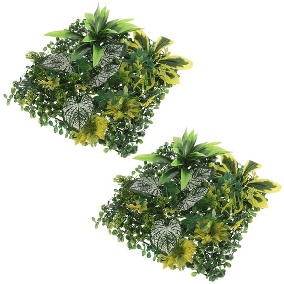 Milisten 2pcs Green Artificial Wall Panels for Decoration Lightweight Plastic High Realism Design 30x30cm