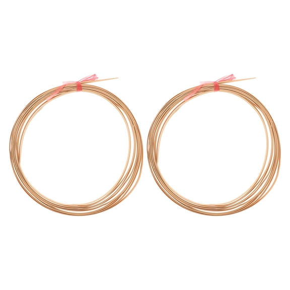 Milisten 2pcs Rattan Roll Weaving Strips for Art Projects DIY Craft Khaki Home Artistic Appeal