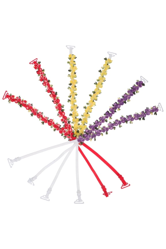 3Pairs Floral Embroidered Bra Strap Replacements Comfortable Lace Shoulder Strap for Dress and Lingerie