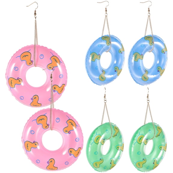 Milisten Summer Theme Earrings Women Punk 3 Pairs 5.3x3.5x1.2in