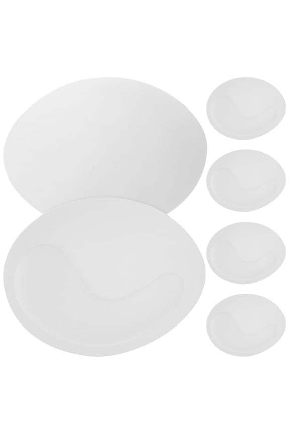 3 Pairs Oval Bra Padding Inserts White Sponge Cushions for Women Sports and Everyday Comfort