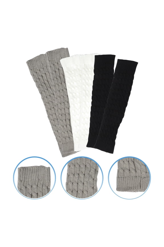 3 Pairs of Socks Women Assorted Color Acrylic Spandex for Warmth Protection Winter Days