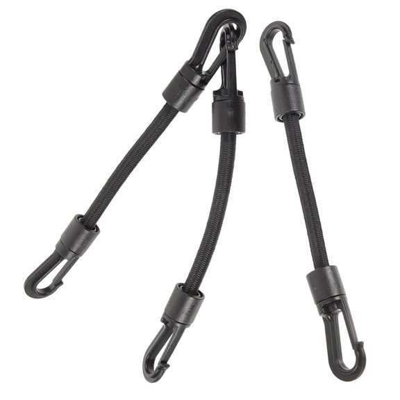 Milisten 3 Pcs Daily Use Buckle Strap Thick Elastic String Hook 16.00X2.00X1.50CM Black