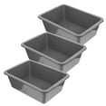 thumbnail image 1 of Milisten 3-Piece Plastic Bus Tub Set Multipurpose Storage Containers for Home, Garage, and Office Organization, 1 of 8