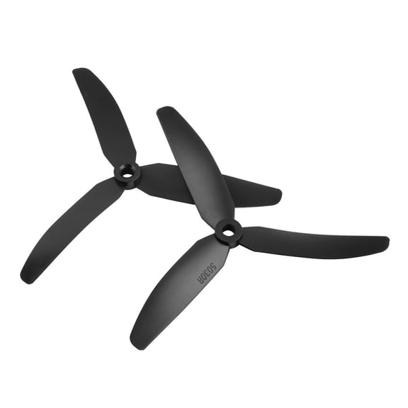 Milisten Rc Plane Propeller 5030 5030R 3-Blades Black 1 Pair Hard Plastic