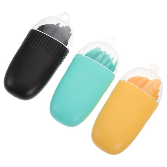 Milisten Compact PP Utensil Travel Case Assorted Color and Lightweight 3Sets