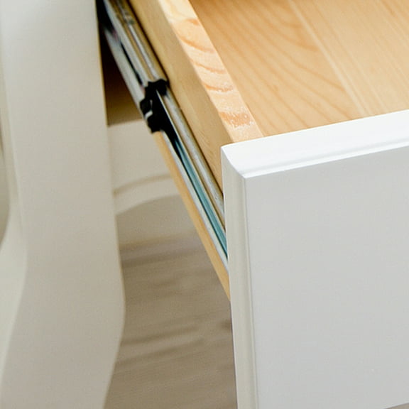 Milisten 3 Sets Plastic Slide Rails Drawer Runners Bottom Mount Slides Glides White