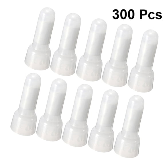 Milisten 300Pcs White Wire Terminals Screw Joint Connectors for Safe Cable Connections
