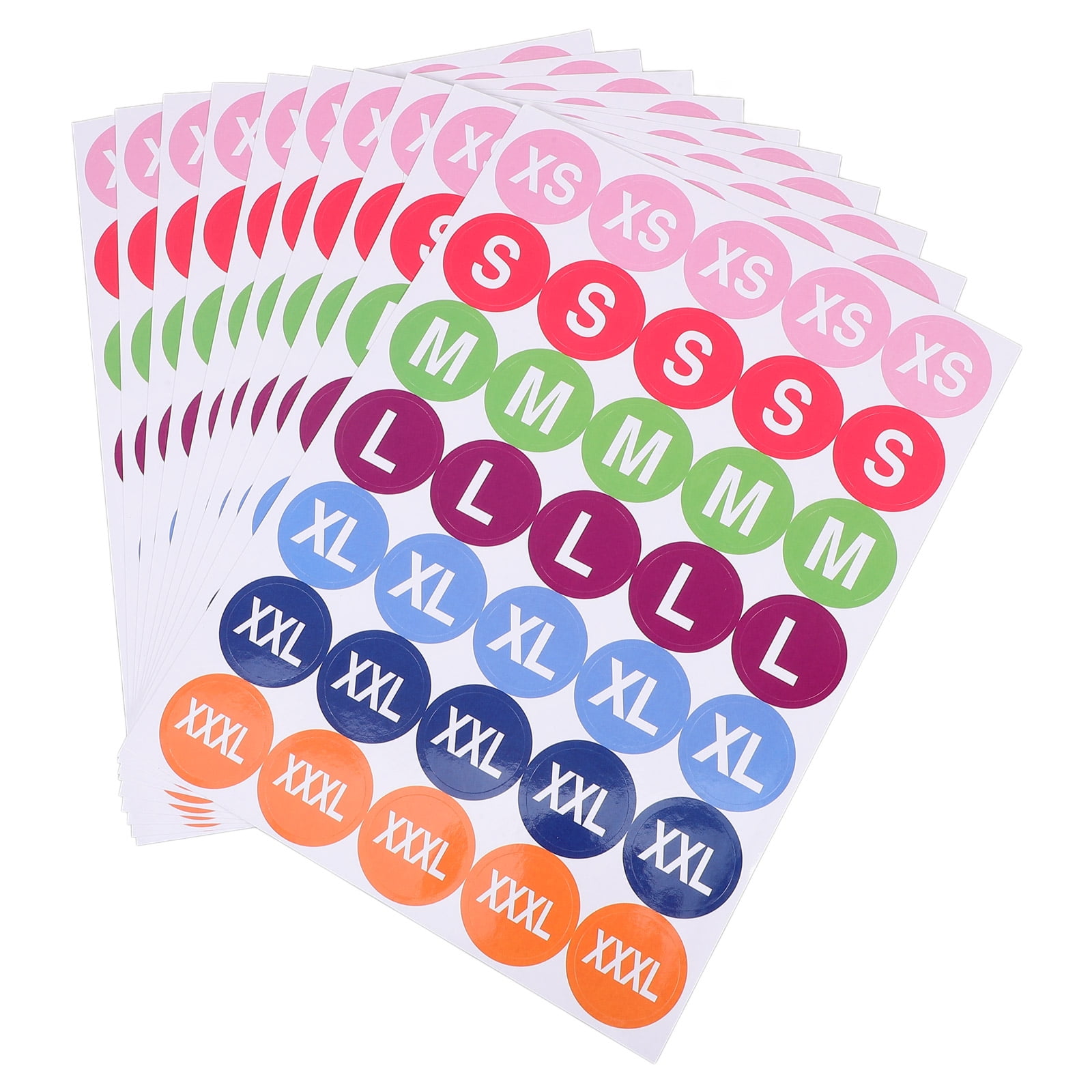 Milisten 350Pcs Clothing Size Stickers for T Shirts Sweaters Coats with ...