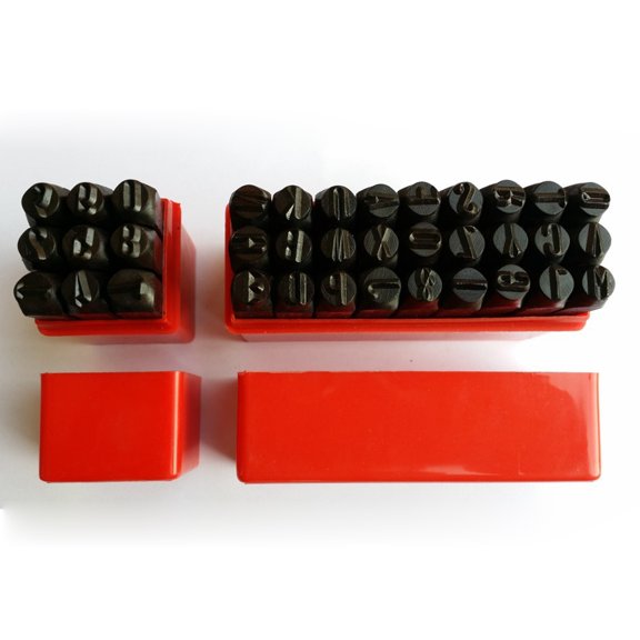 Milisten 36 PCS Number Stamps Alphanumeric Steel Seal Stamper Assorted Color for Name Stamping