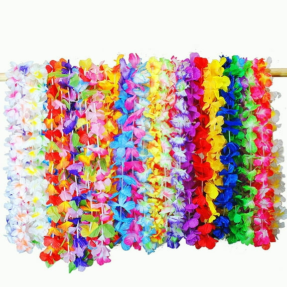 Milisten 36 Pcs Hawaiian Party Favors Tropical Costume Garland Assorted Color For Birthday Theme Party