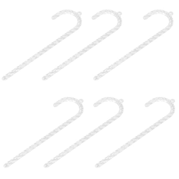 Milisten Clear Acrylic Candy Cane Ornaments 36Pcs for Christmas Tree Decoration