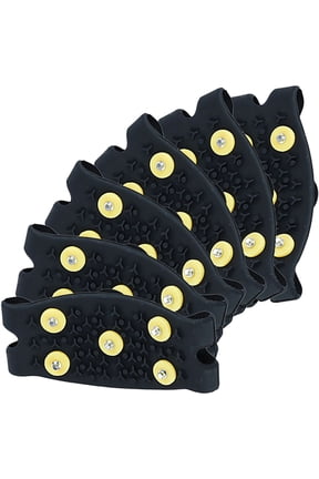 3 Pairs Non- Ice Gripper Shoe Covers with Adjustable Flexible Straps for Safe Walking and Running Outdoors
