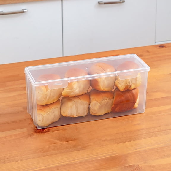 Milisten 3-Pack Clear Airtight Plastic Bread Storage Containers for Kitchen Organization and Keeping Bread Longer