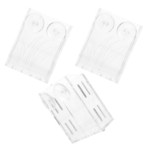 Milisten Set of 3 Acrylic Aquatic Plant Pots for Fish Tanks, Water Plant Holders to Support Root Growth and Aquarium Decor