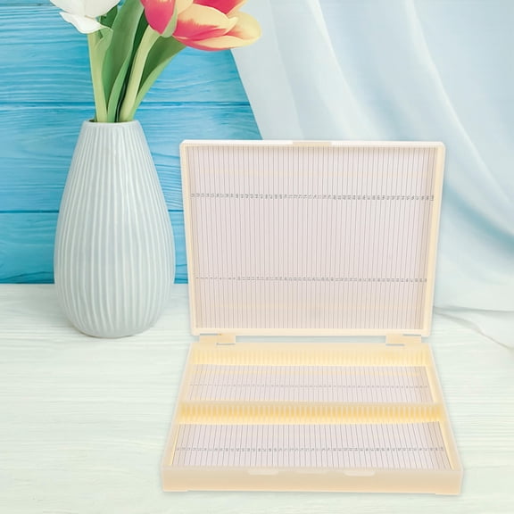 Milisten 3Pcs Laboratory Microscope Slide Boxes White Paper ABS Sturdy Specimen Storage