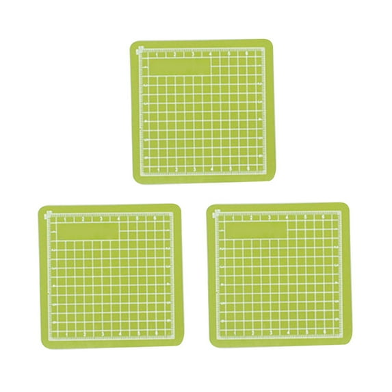 Milisten 3Pcs PVC Cutting Pad Green Lined Plate Manual Model Tool for Sewing and Craft Projects